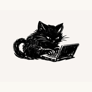 Le chat au laptop