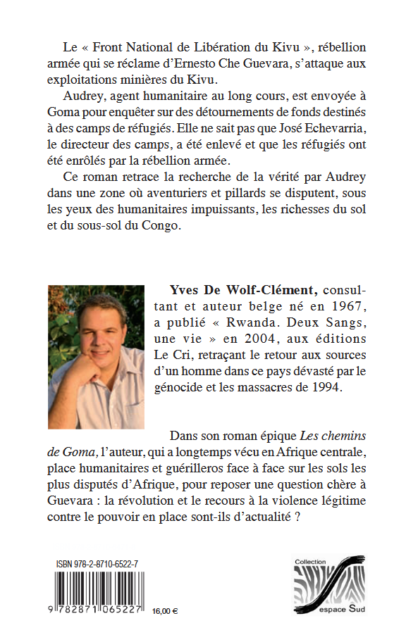 Les Chemins de Goma. (broché, épuisé) — 4ᵉ de couverture